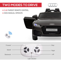 
              12V Battery Licensed Audi TT Ride On Car w/ Remote Headlight MP3 Black
            