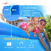 
              Outsunny 274cm x 76cm Round Paddling Inflatable Swimming Pool Family Sized Blue
            