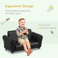 
              HOMCOM Kids Childrens Sofa Set 2 Seater Seat Furniture Armchair Boys Girls Footstool
            