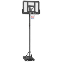 SPORTNOW 2.35-3.05M Basketball Hoop and Stand with 6-Level Height and Wheels