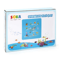 SOKA 168cm Square Inflatable Sprinkler Splash Pad Play Mat Water Pool Summer Toy BLUE