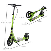 
              HOMCOM Teens Adult Kick Scooter Fold Adjust 14+ w/ Dual Brake System
            