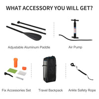 Outsunny 10ft Inflatable Stand-Up Paddle Board SUP Accessory Carry Bag Paddle Pump Leash
