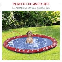
              Pawhut 170cm Splash Pad Sprinkler for Pets Dog Bath Pool Non-slip Outdoor Red
            