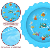 
              SOKA 168cm ROUND Inflatable Sprinkler Splash Pad Play Mat Water Pool Summer Toy
            