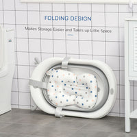 
              Foldable Baby Bath Tub Ergonomic with Temperature-Induced Water Plug
            