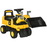 CAT Licensed Kids Construction Ride-On with Manual Shovel for 1-3 Years