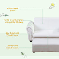 HOMCOM Kids Childrens Sofa Set 2 Seater Seat Furniture Armchair Boys Girls Footstool