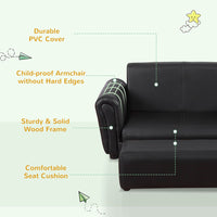 
              HOMCOM Kids Childrens Sofa Set 2 Seater Seat Furniture Armchair Boys Girls Footstool
            