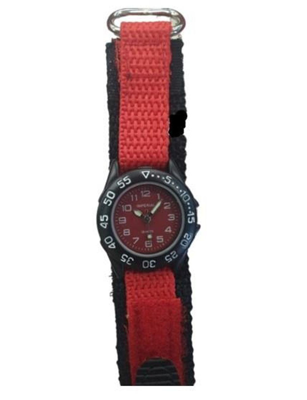 Imperial Kid's Girls & Boys Red Mini Dial with Velcro Strap Easy Fasten Watch IMP428R CLEARANCE NEEDS RE-BATTERY