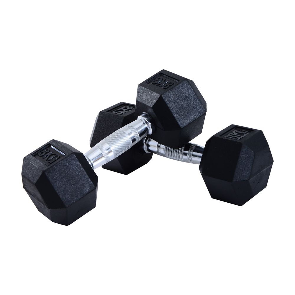 Hexagonal Dumbbells Kit Weight Lifting Exercise for Home Fitness 2x10kg