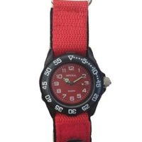 Imperial Kid's Girls & Boys Red Big Dial with Velcro Strap Easy Fasten Watch IMP430R CLEARANCE NEEDS RE-BATTERY