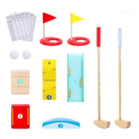 SOKA Wooden Golf Toy Set Indoor Outdoor DIY Obstacles for Family Kids 3+ Years