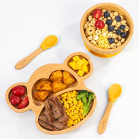 
              VINSANI BAMBOO MONKEY BABY PLATE BOWL & SPOON SET
            