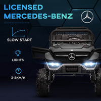 
              Mercedes Benz Unimog Licensed 12V Kids Electric Ride on Car BLACK
            