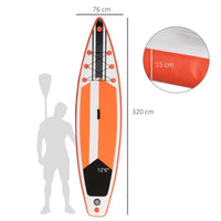
              Outsunny 10Ft Inflatable Paddle Stand Up Board with Adjustable Paddle Non-Slip Deck Board
            