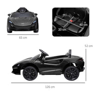 
              McLaren Licensed 12V Kids Electric Ride-On Car with Remote Control Music BLACK
            