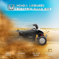
              Honda Licensed Kids Electric Quad Bike 6V ATV Ride On 1.5-3 Years Black
            