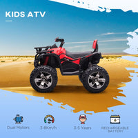 
              HOMCOM 12V Quad Bike ATV with LED Lights, Music, for Boys Girls
            