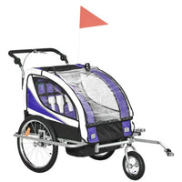 
              Child Bike Trailer Baby Bicycle Trailer for 2 Kids 360�� Rotatable LED
            