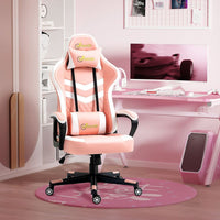 
              Vinsetto Racing Gaming Chair with Lumbar Support Gamer Office Chair Pink
            