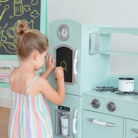 
              Teamson Kids Mint Wooden Toy Kitchen with Fridge Freezer and Oven by TD-11414M
            