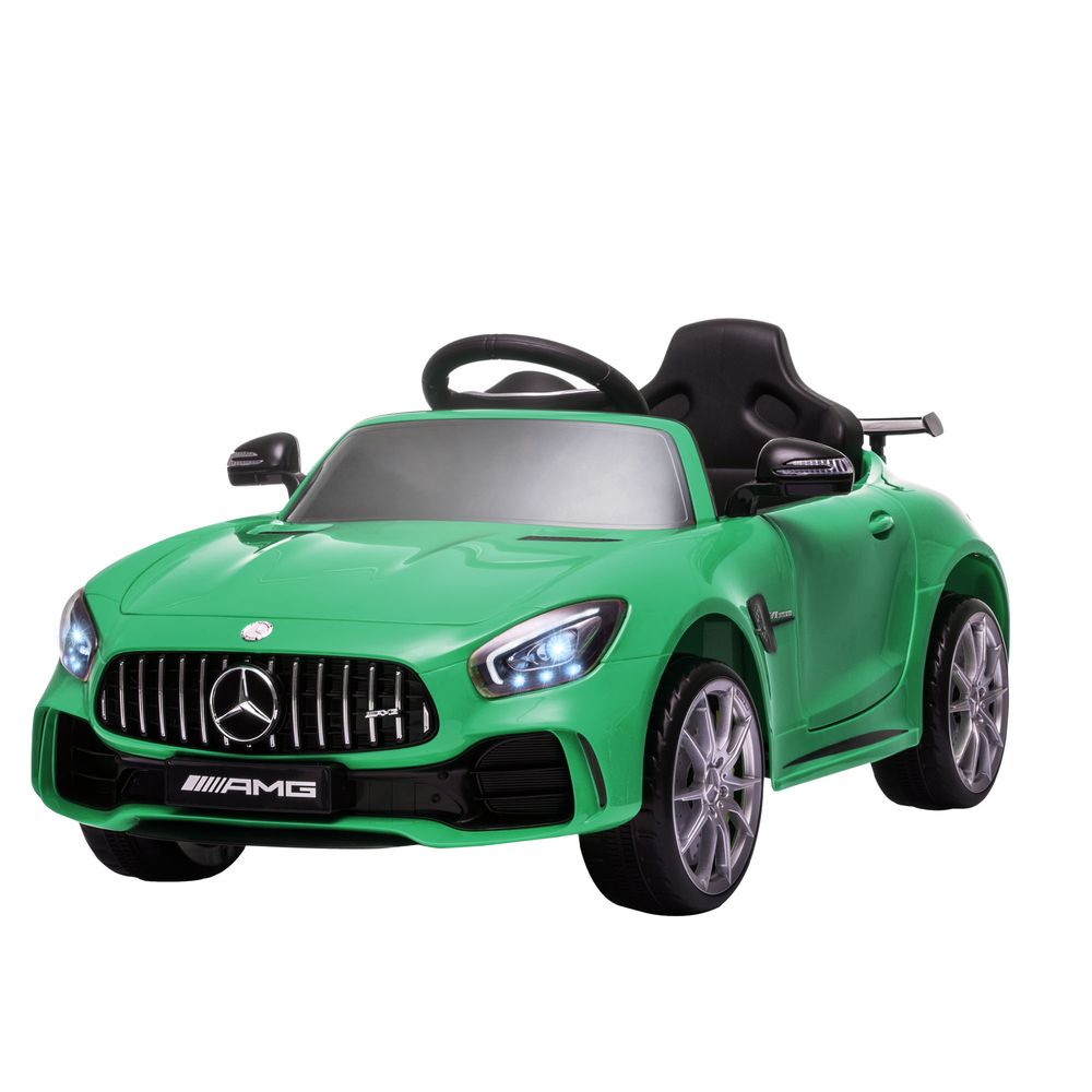 Mercedes Benz AMG GTR 12V Licensed Ride-On Car with Lights Music Remote GREEN