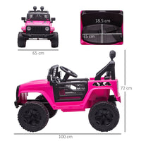 
              12V Kids Electric Ride On Car Truck Off-road Toy with Remote Control Pink HOMCOM
            