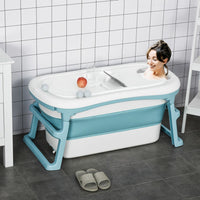 
              Foldable Bathtub Kids Bath Tub with Lid Large Bathtubs for 1 - 12 Years
            