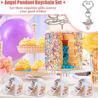 
              24Pcs Guardian Angel Keyring Angel Pearl Pendant Party Favours Thank You Gift For Communion Confirmation Keyring
            