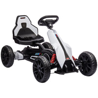 
              HOMCOM 12V Electric Go Kart w/ Forward Reversing 2 Speeds for 3-8 Yrs White
            