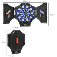 
              Electronic Dart Board Set with Cabinet 31 Games for 8 Players
            