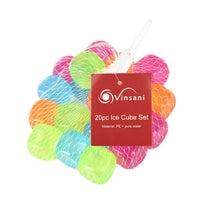 
              Vinsani Multi-Packs Frozen Cold Drink Freezer Chilled Reusable Fast Freeze Water Filled Ice Cubes for Drinks - Ideal for BBQ Parties, Summer Picnics or General Use - Multicoloured
            