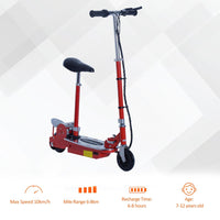 
              HOMCOM Teen Foldable Electric Scooter Battery 12V 120W with Brake Kickstand RED
            