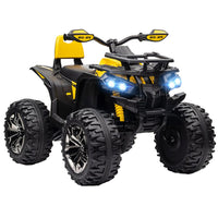 
              HOMCOM 12V Quad Bike ATV with LED Lights, Music, for Boys Girls
            