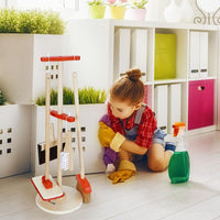 
              Lelin 11PC Toy Cleaning Kit with Broom Mop Dustpan Brush & Stand For Pretend Play
            