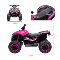
              HOMCOM 12V Electric Quad Bikes for Kids Ride On Car ATV Toy for 3-5 Years Pink
            