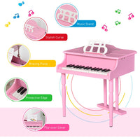 
              HOMCOM 30 Keys Mini Kids Piano with Music Stand and Bench Best Gifts Toy
            