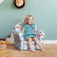 
              HOMCOM Childrens Armchair Kids Sofa Tub Chair Seat Cartoon Flannel Wooden Non-slip
            