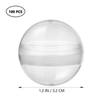 
              50/100Pcs Shell Fillable Round Balls Clear Fiber Capsules Bath Toys Multi-purpose Empty Kids Claw Machines for
            