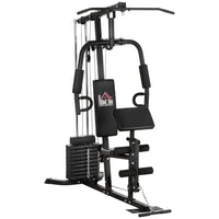 HOMCOM Multifunction Home Gym Machine with 45kg Weight Stack for Full Body Workout