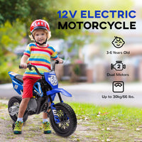 
              AIYAPLAY 12V Kids Electric Motorbike w/ Twist Grip Throttle, Music
            