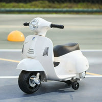 
              Vespa Licensed Kids Ride On Motorcycle 6V Battery Powered Electric Toys for Ages 18-36 Months WHITE
            