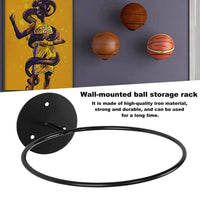 
              Wall Mounted Football Holder Metal Storage Rack Basketball Soccer Hat Stand 2PCS
            