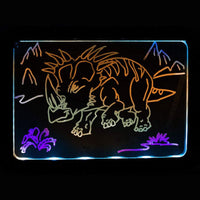 Doodle Kids 15.4 Inch Magic LED Light Dinosaur Pictures Magic Drawing Board
