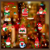 9 Sheets Christmas Window Stickers Double-side PVC Reusable Window Cling