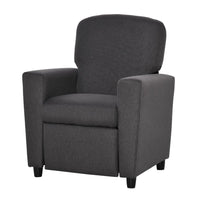 
              HOMCOM Kids Sofa with Footrest Linen Recliner Armchair Playroom Bedroom Grey
            