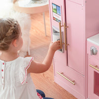 
              Teamson Kids Pink Wooden Toy Kitchen by Toy Cooker Play Kitchen Set TD-12302P
            