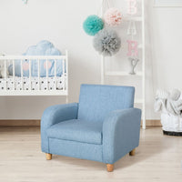 
              HOMCOM Child Armchair Wood Frame with Cushion Padding Seat Low-Rise Bedroom
            