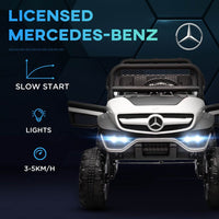 
              Mercedes Benz Unimog Licensed 12V Kids Electric Ride on Car WHITE
            